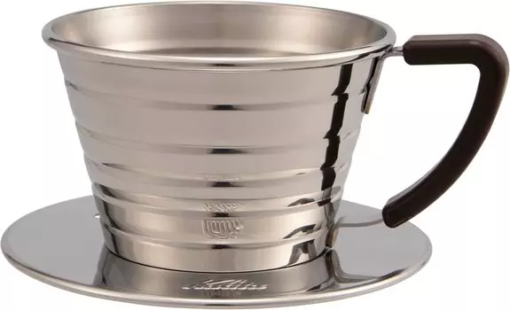Кофейная воронка Kalita из нержавеющей стали Wave Series для 1-2 человек 155S, изготовленная в Японии, для приготовления кофе на свадьбу, шестидесятые годы бронзовый