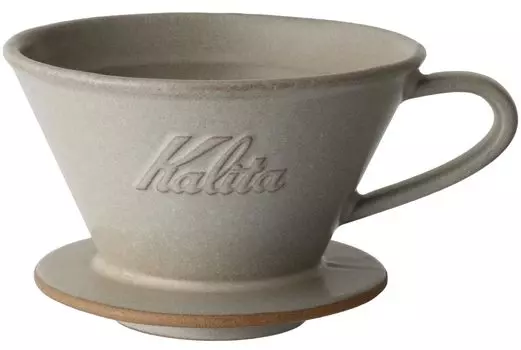 Кофейная воронка Kalita Kalita Mino Ware, керамика с высокой теплоемкостью, для 2–4 человек DACHI Kalita MI185 Sand Beige Wave Series, сделанная в Японии