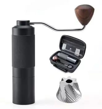 Кофейная жернова Mugen для ручного помола, семиугольная, из нержавеющей стали, полностью металлическая, ручная регулировка степени помола, поставляется с удобной портативной униформой