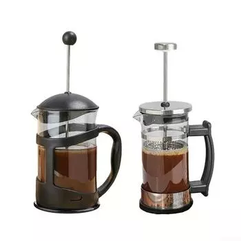 Кофейник 16x7,7 см. Пресс для кофе, 1 шт., черный, прозрачный Sliver