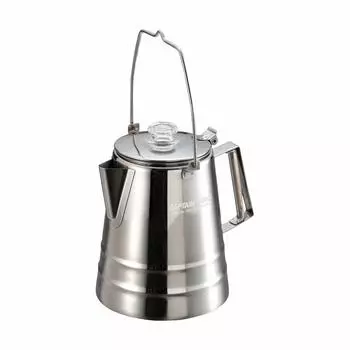 Кофейник CAPTAIN STAG с фильтром для кофе на 12 чашек, подходящая емкость, нержавеющая сталь, серебристый, 1,8 л, 18-8 UW-3531 серебряный