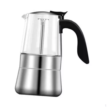 Кофейник для эспрессо, кофеварка, прозрачный подарок из нержавеющей стали, эспрессо-машина