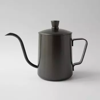 Кофейник FUN COFFEE объемом 350 мл с прямым нагревом, капельный чайник с узким горлом и крышкой из нержавеющей стали для кемпинга, черный (ко-0012-3)