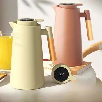 Кофейник и термос из скандинавского стекла: Большой изолированный чайник 1L