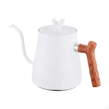 Кофейник с деревянной ручкой и изогнутой шеей, чайник для заливки чая для кухни ресторана