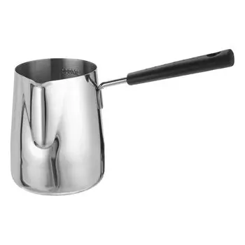 Кофейник uxcell со шкалой 20 унций 600 мл из нержавеющей стали, подогреватель кофе, кофеварка, подогреватель масла для подогрева кофе с носиком для молока