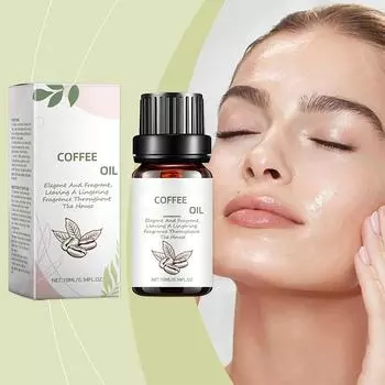 Кофейное ароматерапевтическое масло-диффузор, масло для снятия стресса, массажное масло, масло для сна, косметика по уходу за кожей, идеально подходит для мыла, средств по уходу за кожей и волосами 10 мл белый