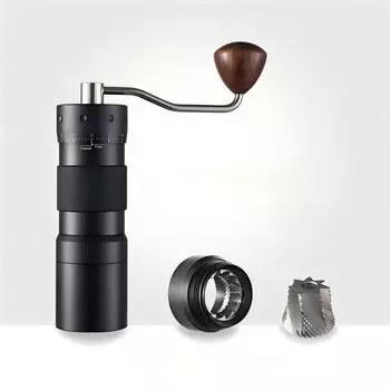 Кофейное пространство Кофе Ручной кофе Ручной молотый кофе Съемный приемник для порошка Большая емкость Регулировка внешней шероховатости Чистый Конический 7 Жесткий чёрный