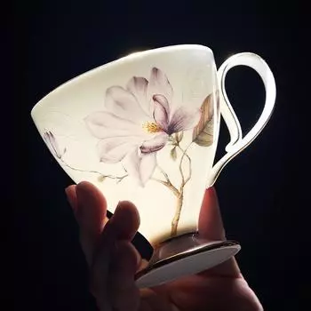 Кофейные чашки, тарелки, хозяйственные керамические кружки из костяного фарфора 240ML