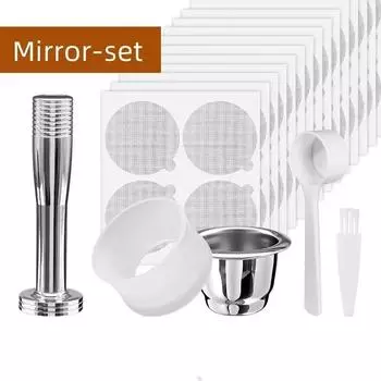 Кофейные капсулы из нержавеющей стали, кофейные фильтры, молоток для порошка, кольцо для порошка из полипропилена, многоразовые аксессуары для эспрессо-машины Nespresso