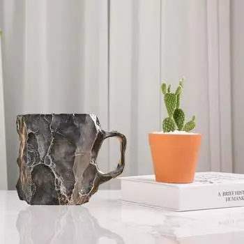 Кофейные кружки Искусственный хрусталь Минерал Кофейная кружка 11 унций Смола Чайная кружка для розовый