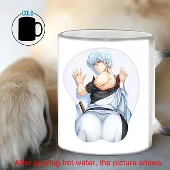 Кофейные кружки Самурай Волшебная кружка BSKT-090 Сублимационные стаканы Керамические кофейные чашки Оптовая продажа Кружка для завтрака Кружка с изменяющимся цветом Аниме 350ml
