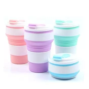 Кофейные кружки, складной силикон для путешествий, кемпинга, пешего туризма, пикника зелёный