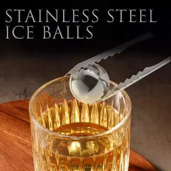 Кофейные ледяные шарики, сваренные вручнуюЭспрессо, сваренные вручнуюКофейные ледяные шарикиСохраненный ароматЛоток для ледяных шариков из нержавеющей стали Puck + Bracket серебряный