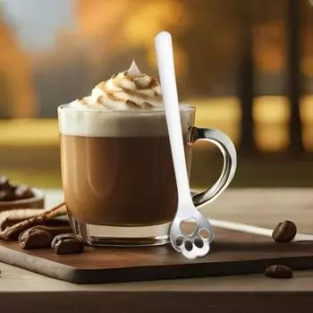 Кофейные ложки с кошачьим когтем, полая чайная ложка из нержавеющей стали, дизайн с кошачьей лапой, можно мыть в посудомоечной машине, безопасная ложка для чая, кофе, мороженого, десерта серебряный