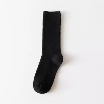 Кофейные носки Dui Dui для женской осени и зимы, тонкие полосатые носки двойной вязки для женщин, дышащие хлопковые носки 1 pair чёрный