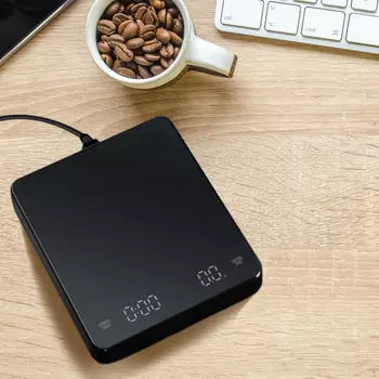 Кофейные весы с таймером, кухонные весы, прецизионный светодиодный дисплей для взвешивания небольших продуктов питания with Pad