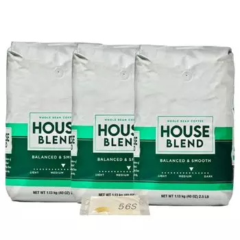 Кофейные зерна Costco Kirkland House Blend Coffee 1130 г, стандартный набор из 3 шт.