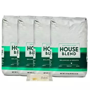 Кофейные зерна Costco Kirkland House Blend Coffee 1130 г, стандартный набор из 4 шт.