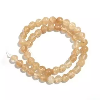 Кофейный арбуз, кварцевые свободные круглые бусины-разделители, бусины длиной 15 дюймов, подвески для браслетов Dia 4mm