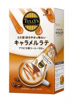 КОФЕЙНЫЙ батончик Карамельный латте x 5 пакетиков Растворимый порошок TULLY S 15,8 г