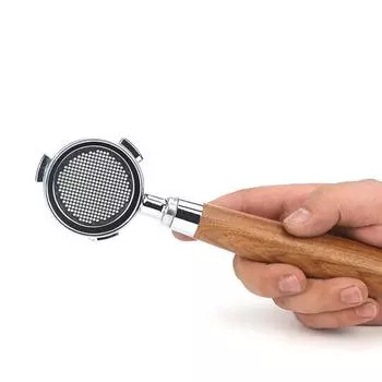 Кофейный бездонный портафильтр с корзиной для фильтра, деревянная ручка, сменный инструмент для кофемашины Delonghi EC680 EC685, многоразовый