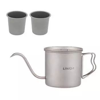 Кофейный чайник, мини-чайник для чая, воды, походный горшок, плита, кофейник, гусиная шея Ti, 400 мл Pot Set