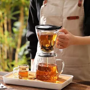 Кофейный фильтр, стеклянный кофейник, набор для заваривания кофе, кофейник для эспрессо, заварник для чая, погружной кофейный прибор