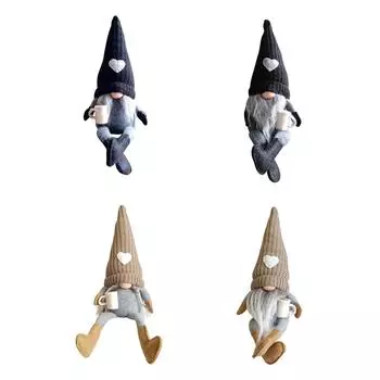 Кофейный Гном Кукла Плюшевый Кофейный Бар Украшение Фермерский Дом Кухня Домашнее Украшение Black left hand