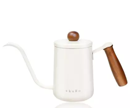 Кофейный капельный открытый огонь для 2-3 человек, включает в себя узкий уличный +kuRo горшок, горшок, 600 мл, совместимый, стильный, капельный, люди, крышка, рот, кемпинг, (белый) белый