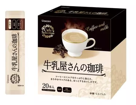 Кофейный порошок Wakodo CafeSelection Dairy Shop 18 г x 20 шт. Упаковка в стиках (1 коробка)