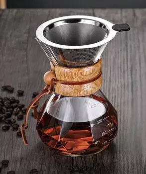 Кофейный сервер Gugrida, капельный кофейный сервер, ручной капельный кофейный сервер, устойчивый к жаре и холоду, материал из высокоборосиликатного стекла, устойчивый к воздействию, (400мл)