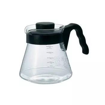 Кофейный сервер HARIO V60 Практичная емкость 700 мл, черный, сделано в Японии VCS-02B чёрный