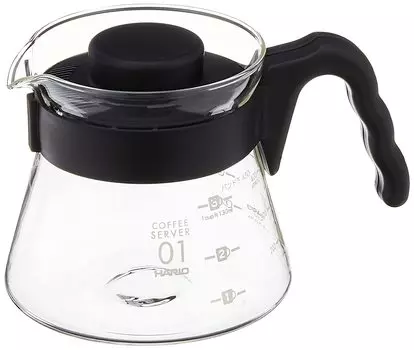 Кофейный сервиз HARIO V60 Safe 450 мл, черный, сделано в Японии, микроволновая печь/посудомоечная машина VCS-01B чёрный