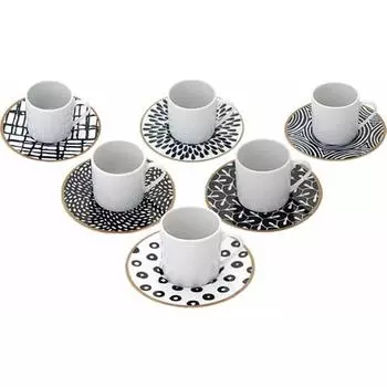 Кофейный сервиз Porland Fractal из 12 предметов