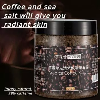 Кофейный солевой скраб для ванн, отшелушивающий куриную кожу, очищающий омертвевшую кожу, массаж с морской солью Coffee bath salt 256g