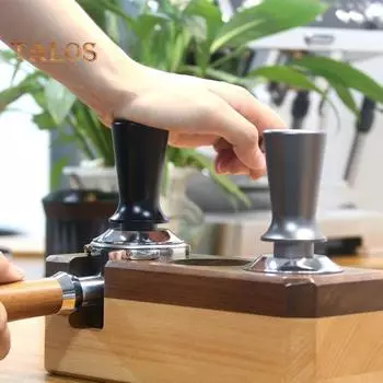 Кофейный тампер портативный нержавеющий эффективный прочный молоток для кофейного порошка с полированной поверхностью для ресторана 58mm чёрный