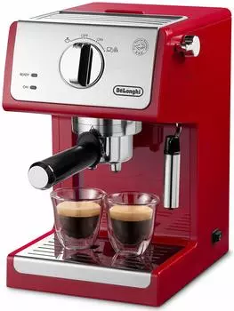 Кофемашина De Longhi Espresso Maker ECP3220J-R Cappuccino Latte Art, совместимая с длинными чашками (До 12см) Простота обслуживания [Passion Red] 3