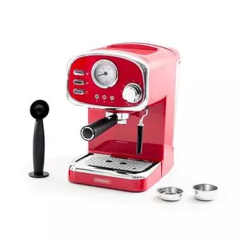 Кофемашина для эспрессо из молотого кофе с паровой насадкой Little_italy_red Kitchencook