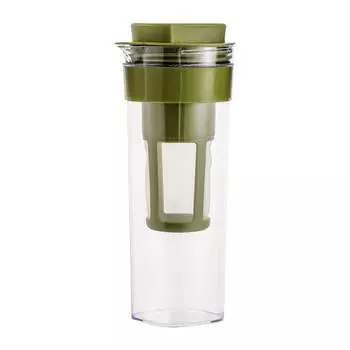 Кофемашина для холодного заваривания объемом 1,1 л для использования на улице и в офисе с фильтром для йогурта коричневый