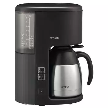 Кофемашина TIGER Coffee большой емкости для 8 порций со льдом из нержавеющей стали, серая, чашки, сервировка, экстракция, черная, ACE-N080KG