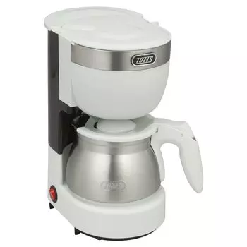 Кофемашина Toffy LADONNA, кофемашина, блендер для кафе, 650 мл, термостирка, ретро, пепельно-белый K-CM8