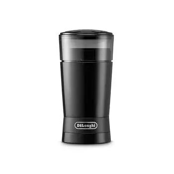 Кофемолка DeLonghi KG200J Ножевого типа 90г Кофейных зерен Простое управление Грубый до средне-тонкого помола Съемный бункер Безопасная конструкция Шнур питания чёрный