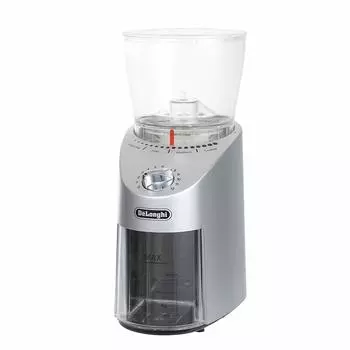 Кофемолка DeLonghi KG366J Конусного типа Кофейные зерна 310 г Безопасная конструкция Средний и сверхтонкий помол 16 размеров зерен Низкая скорость помола Низкое трение Нагрев