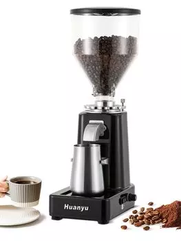 Кофемолка Huanyu, электрическая кофемолка, 19-ступенчатая регулировка помола, кофейные зерна, плоского типа, большая емкость 700 г, 110 В, 60 Гц, применимо для Японии,
