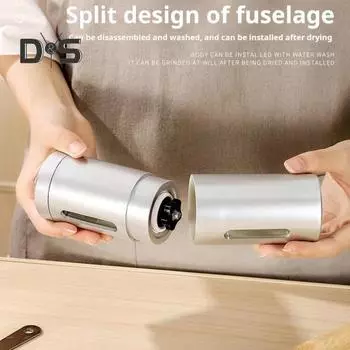 Кофемолка из нержавеющей стали с ручным приводом, регулируемая толщина, ручной шлифовальный инструмент для кофейных зерен, орехов, специй B чёрный