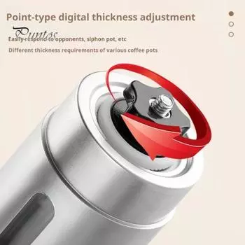 Кофемолка из нержавеющей стали с ручным приводом, регулируемая толщина, ручной шлифовальный инструмент для кофейных зерен, орехов, специй B чёрный