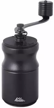 Кофемолка Kalita из прочного чугуна с деревянной ручкой и регулируемой грубостью помола. Ручная кофемолка. Ручная кофемолка для начинающих. чёрный