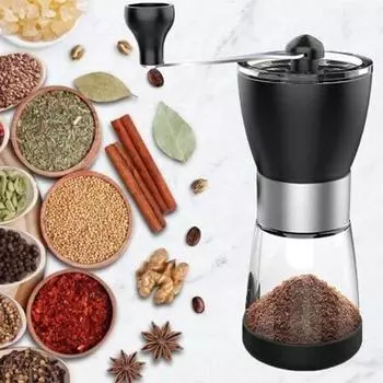 Кофемолка Ручная стеклянная кофемашина Ручная кофеварка чёрный