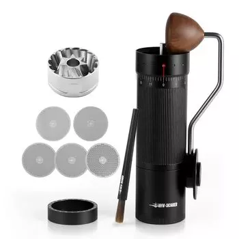 Кофемолка ручная высокоточная внешняя регулировка ручная кофемолка 5 шт. фильтр для удаления мелких частиц 20 г R3 ручная кофемолка G5847B чёрный